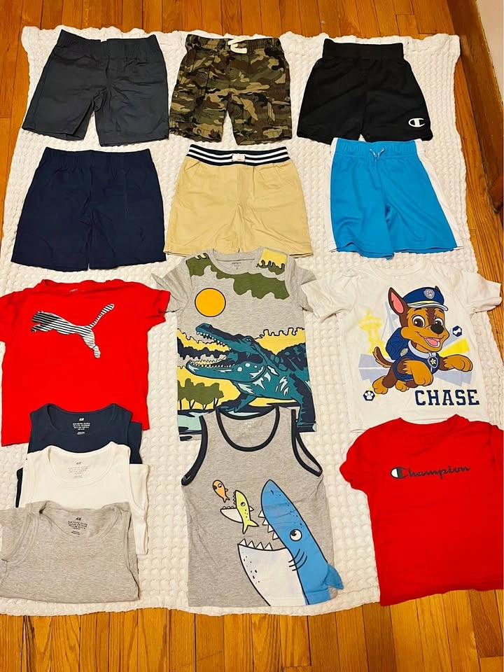 Boys clothes lot mixed sizes shorts shirts tanks Champion Puma