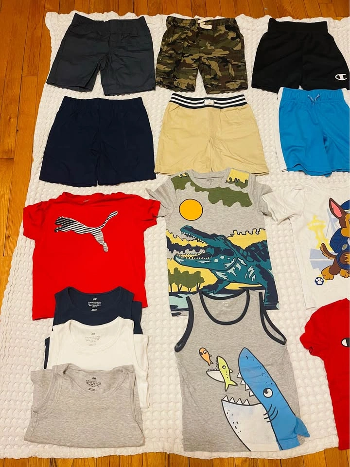 Boys clothes lot mixed sizes shorts shirts tanks Champion Puma - photo 2