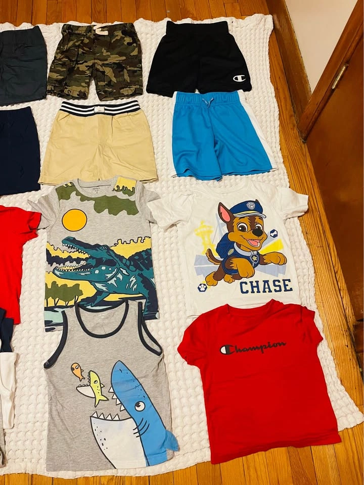 Boys clothes lot mixed sizes shorts shirts tanks Champion Puma - photo 3