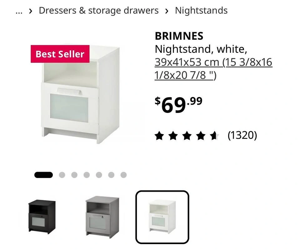 IKEA brimnes nightstand two for 100