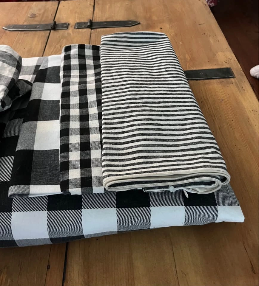 Black and White Buffalo Plaid Queen Duvet Set - photo 3