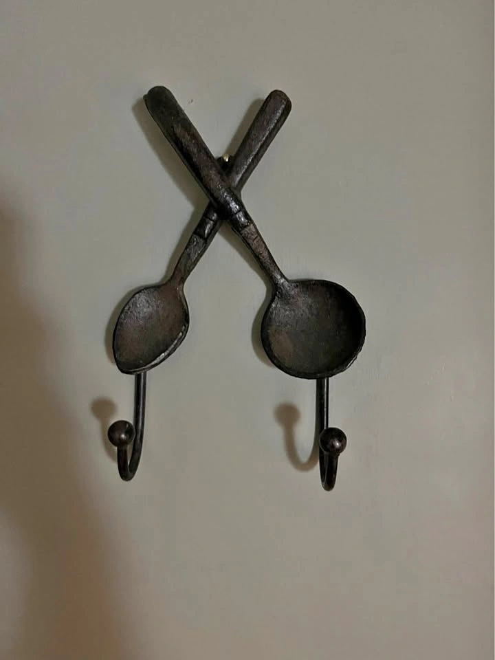 Cast Iron Crossed Spoon Wall Hook