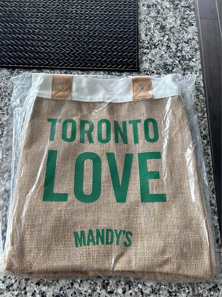 Mandy’s Toronto Love Medium Straw Tote Bag
