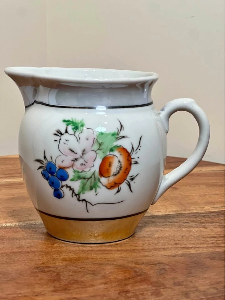 Vintage Japanese porcelain lusterware creamer pitcher