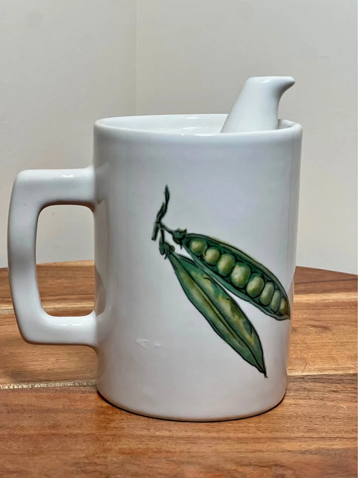 Vintage POF Ancienne Porcelaine Italy Olive Oil Pitcher