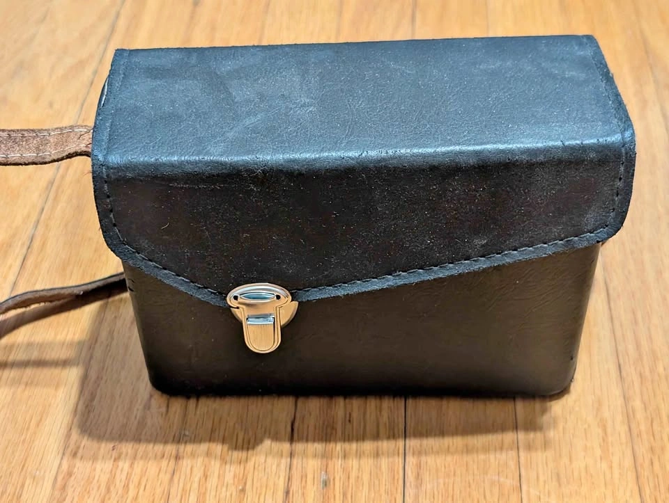 Vintage Black Leather Camera Case