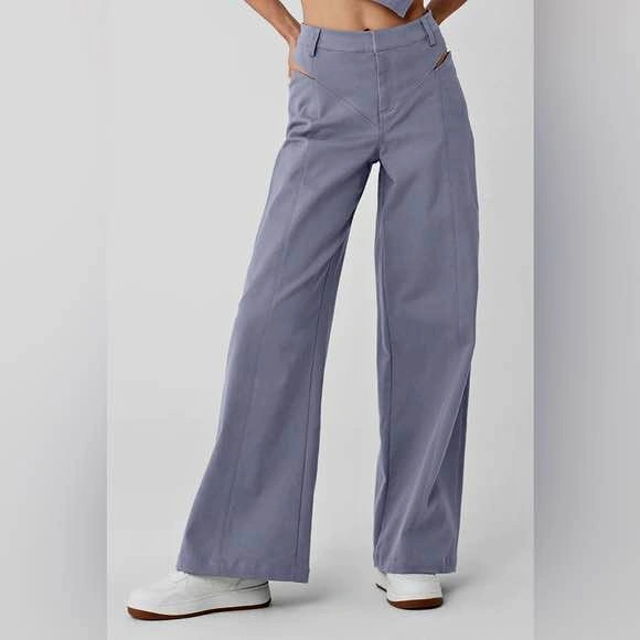 ALO High-Waist Risk Taker Trouser - Fog