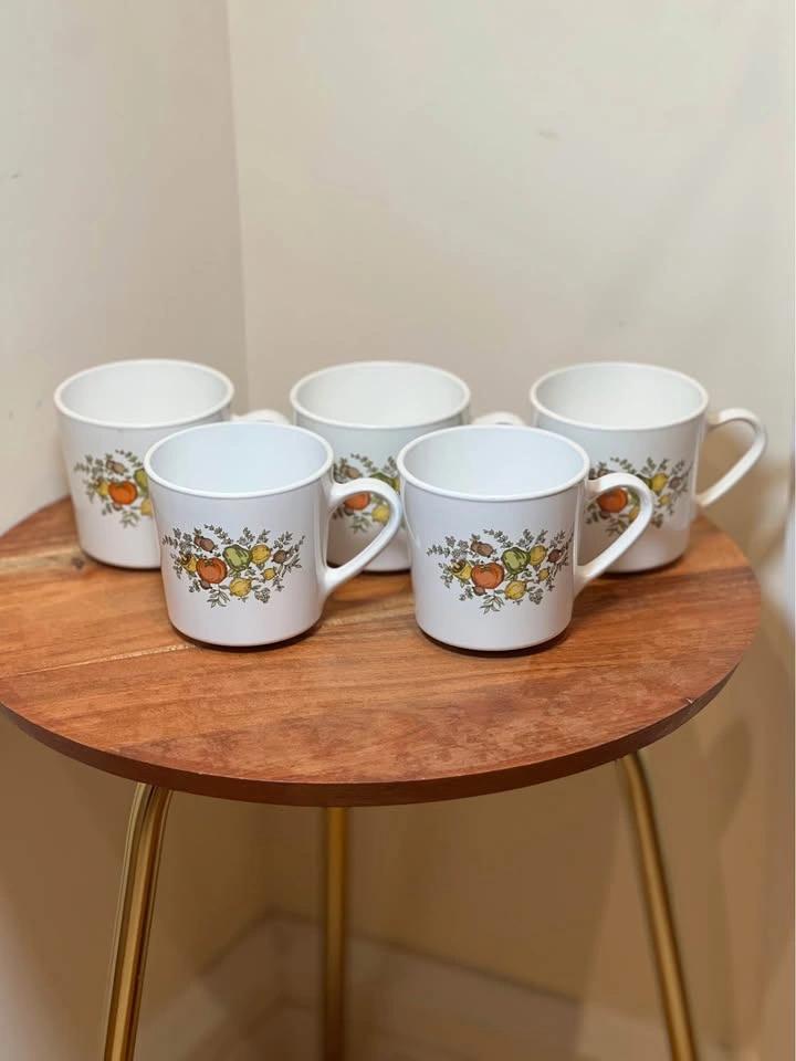 Vintage Centura by Corning "Spice O' Life" Coffee Mugs Set of 5 - photo 2