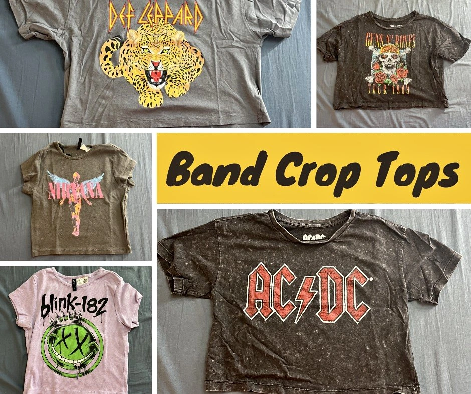 Band Crop Top Bundle — H&M, Official Merch — Sizes XS/S