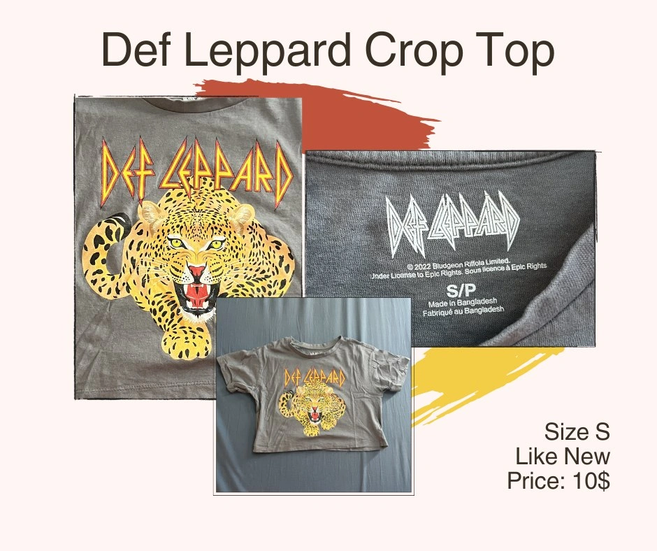 Band Crop Top Bundle — H&M, Official Merch — Sizes XS/S - photo 4