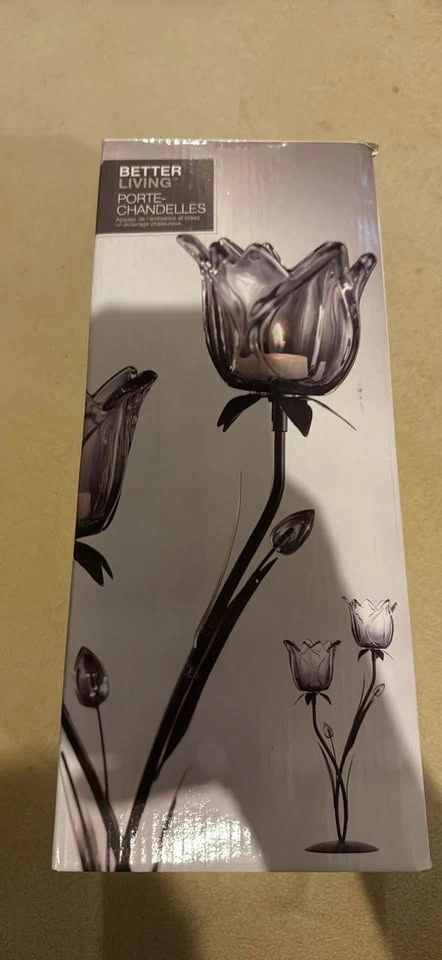 Glass Tulip Candle Holder - photo 3