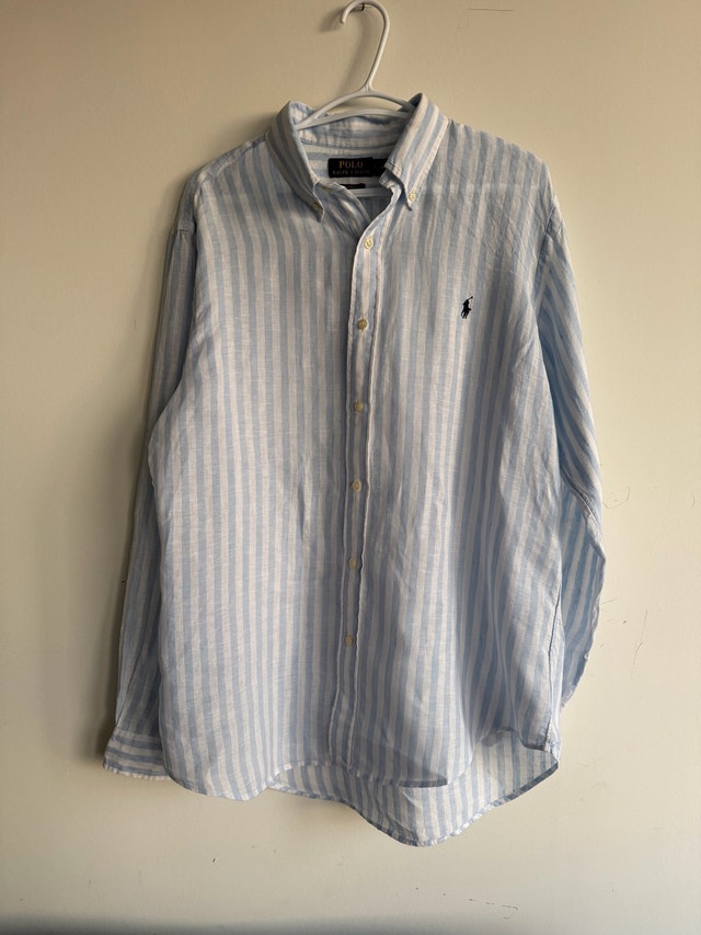 Polo Ralph Lauren Custom Fit Striped Linen Shirt