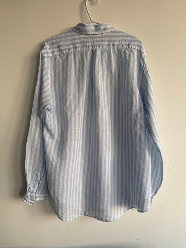 Polo Ralph Lauren Custom Fit Striped Linen Shirt - photo 3