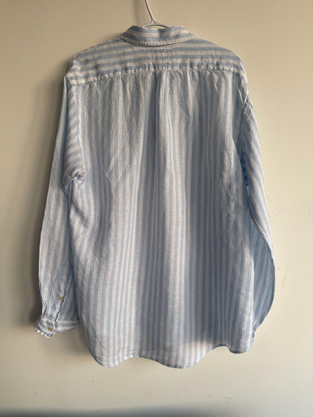 Polo Ralph Lauren Custom Fit Striped Linen Shirt - photo 4