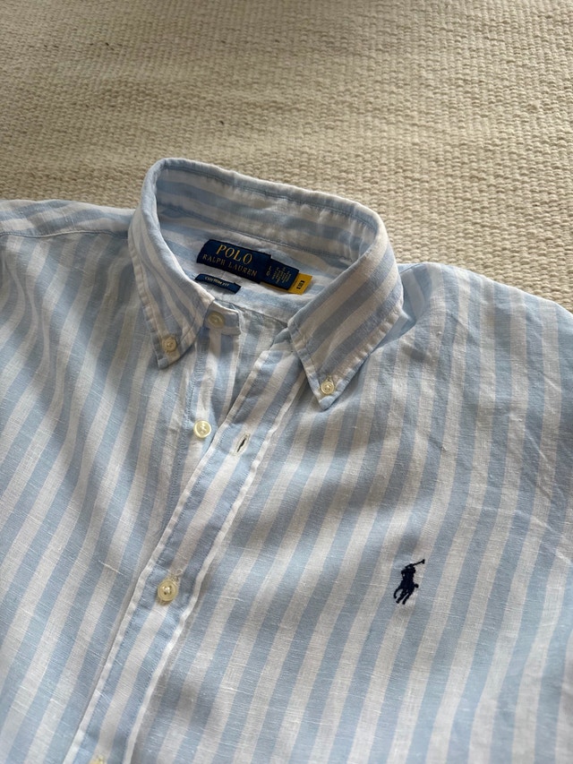 Polo Ralph Lauren Custom Fit Striped Linen Shirt - photo 5
