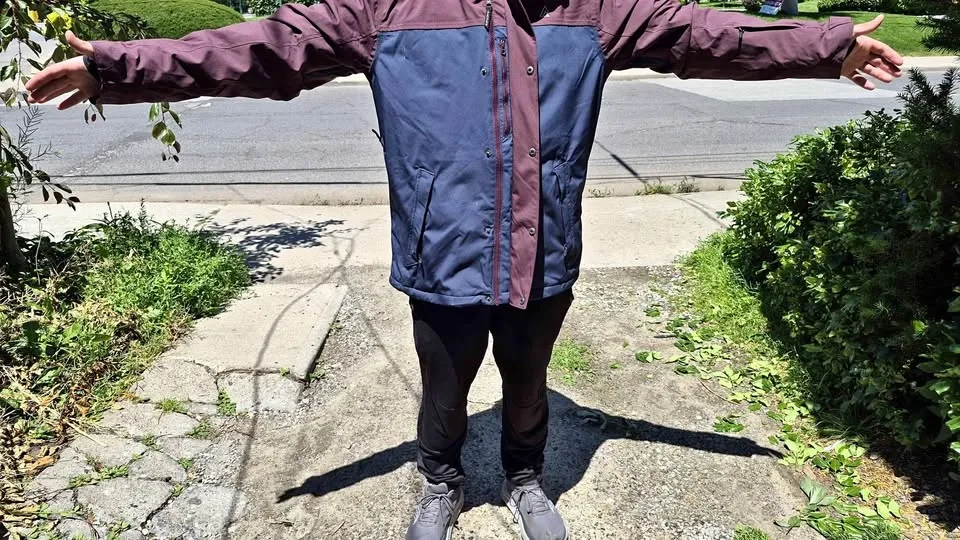Ripzone Women's Burgundy and Navy Blue Winter Jacket