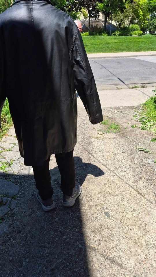 Black Leather Trench Coat - photo 4