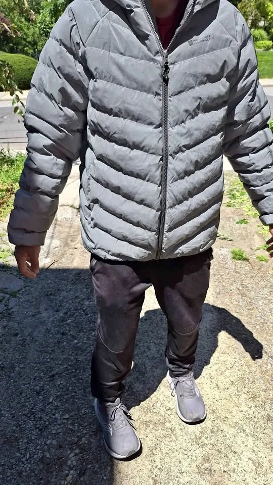 Mountain Warehouse Active Grey Hooded Puffer Jacket