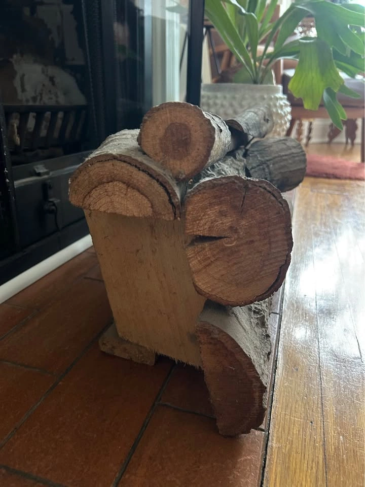 Vintage Electric Fireplace Logs - Real Wood - photo 2