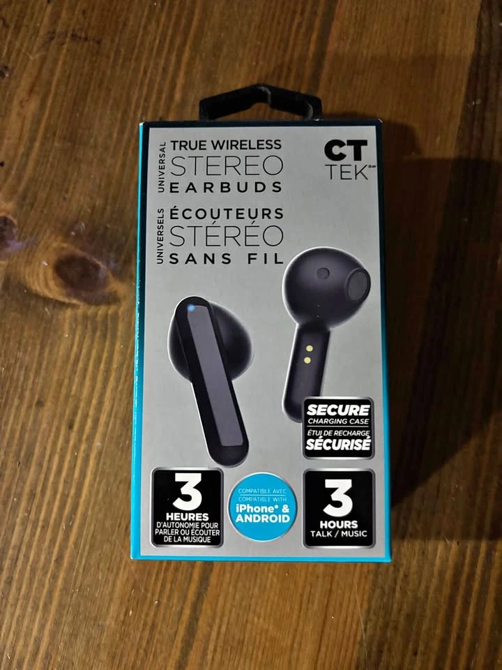 CT TEK True Wireless Stereo Earbuds