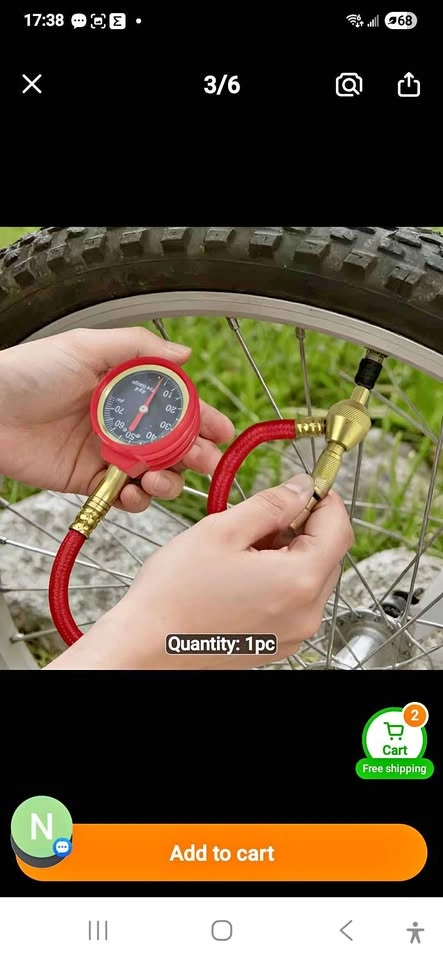 Tire Pressure Gauge with Deflator, 0–70 PSI (NEW)