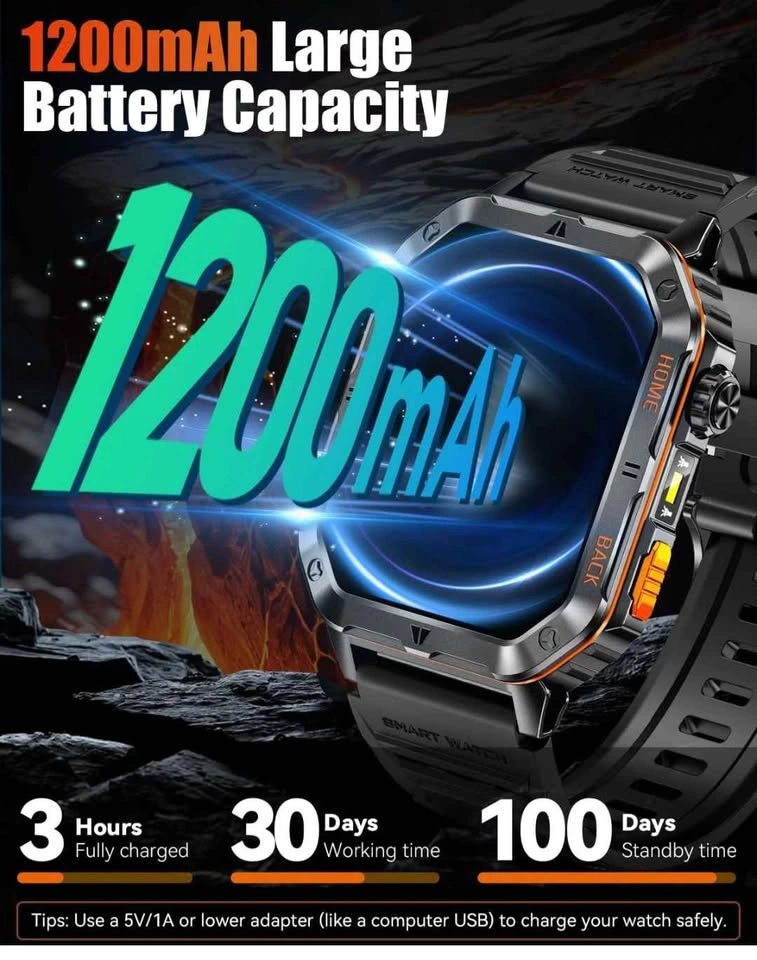 Smart Watch 1200mAh Battery Health & Sport Monitor - photo 2