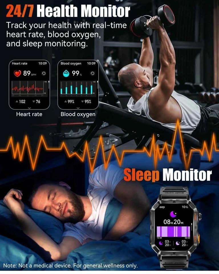 Smart Watch 1200mAh Battery Health & Sport Monitor - photo 3