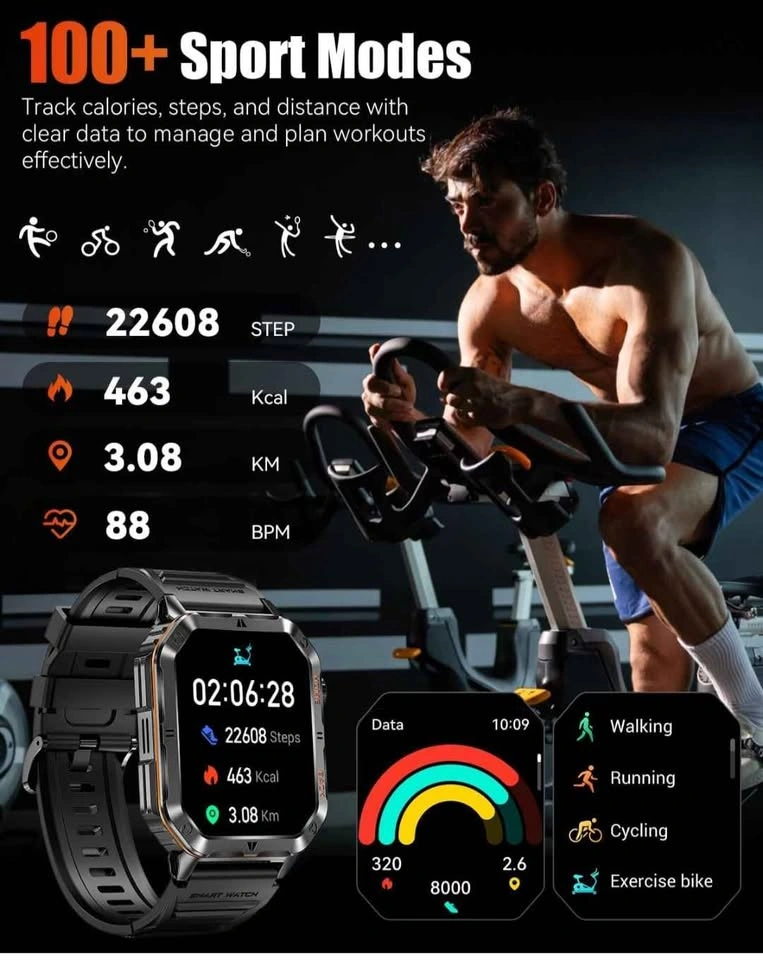 Smart Watch 1200mAh Battery Health & Sport Monitor - photo 4