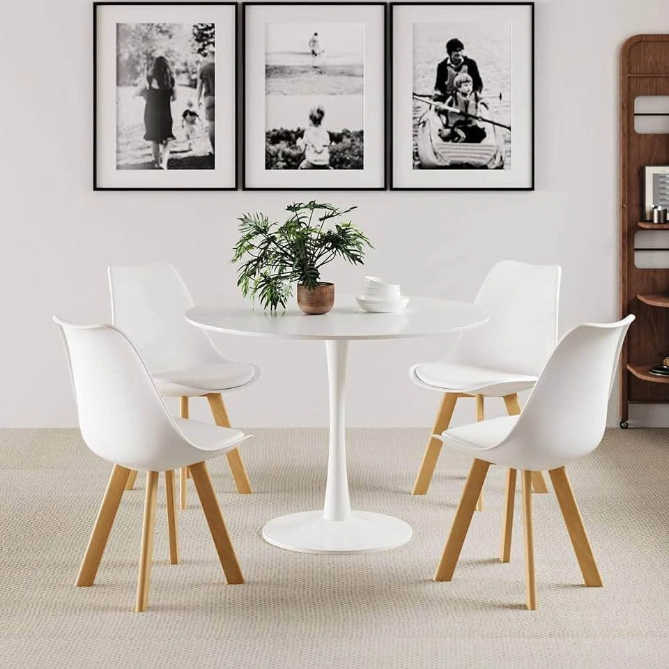 Aykah 31.5 Inch Round Modern Dining Table for 2/4