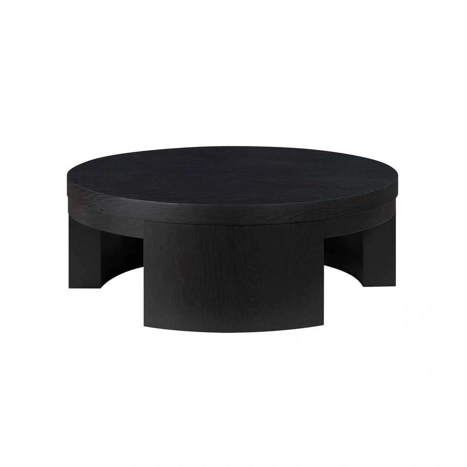 Beautiful Mod Round Coffee Table by Drew Barrymore, Black - photo 3