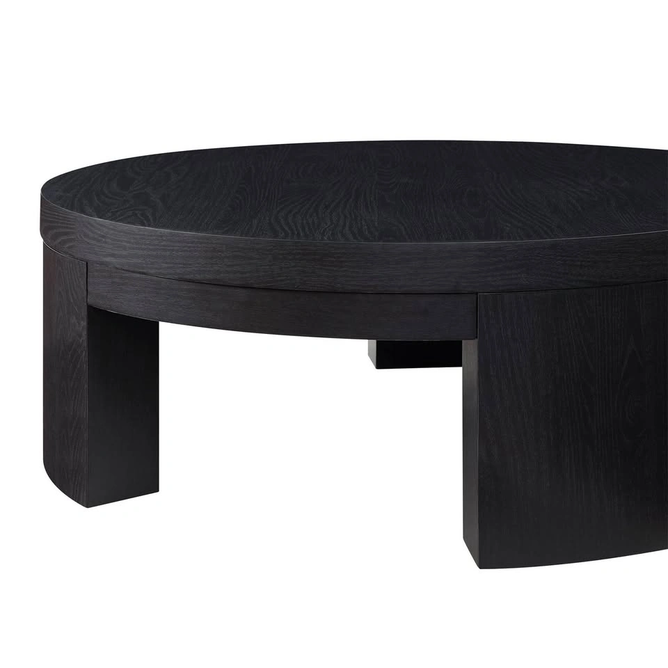 Beautiful Mod Round Coffee Table by Drew Barrymore, Black - photo 5