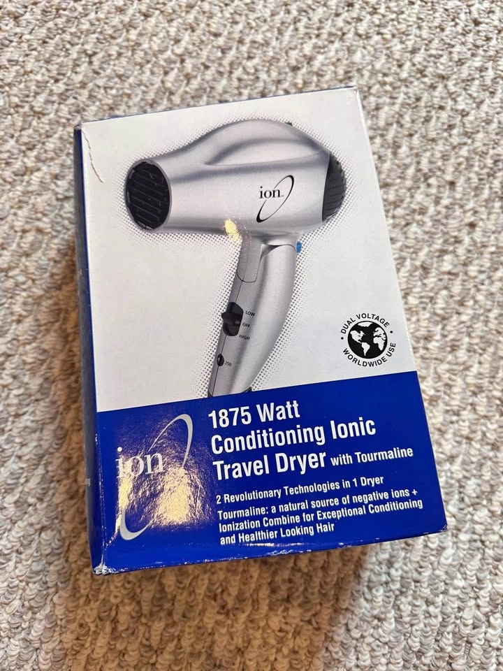 Brand New Ion Dual Voltage Travel Hair Dryer