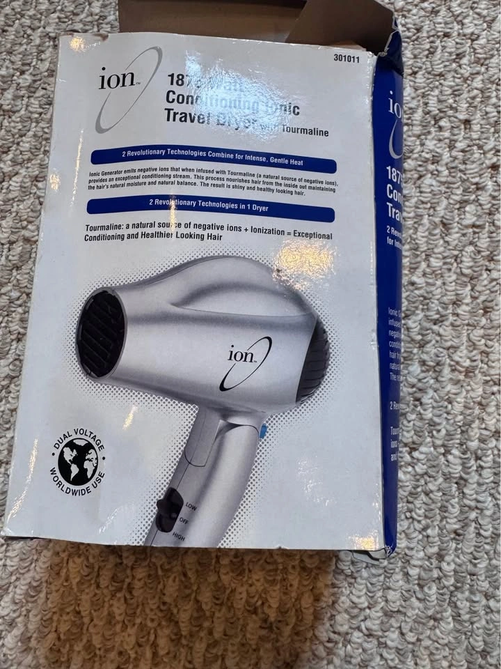 Brand New Ion Dual Voltage Travel Hair Dryer - photo 2