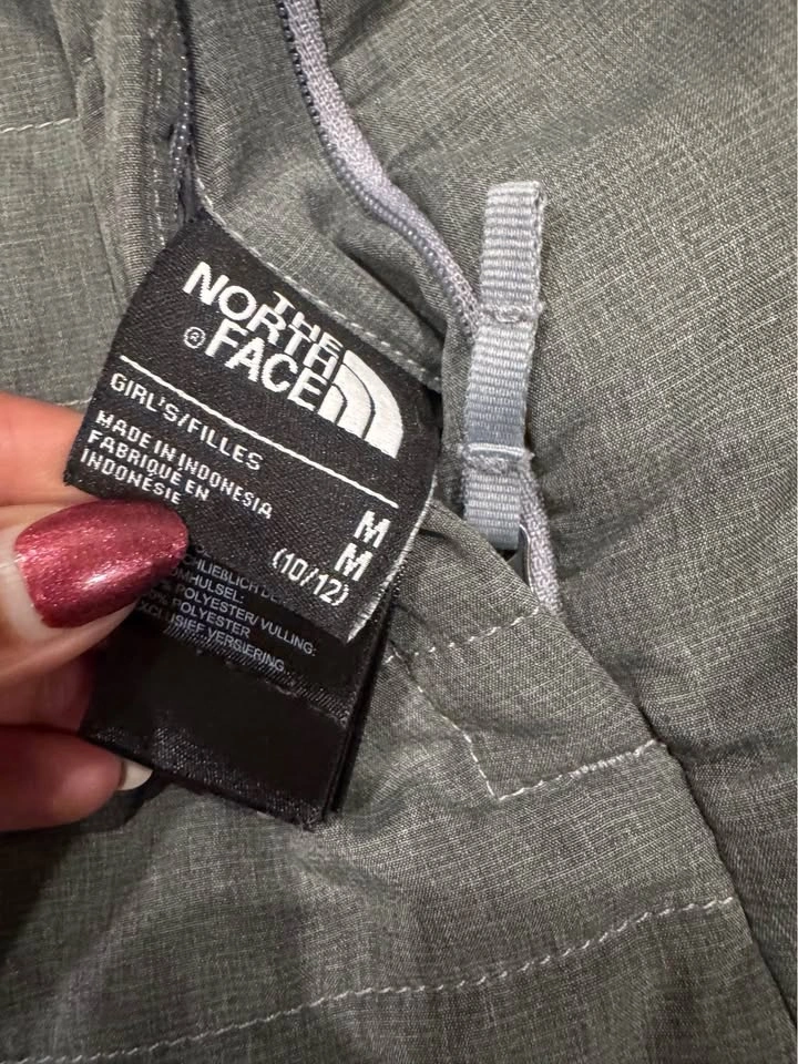 North Face Girls Grey Reversible Thick Coat Size 10/12 - photo 2