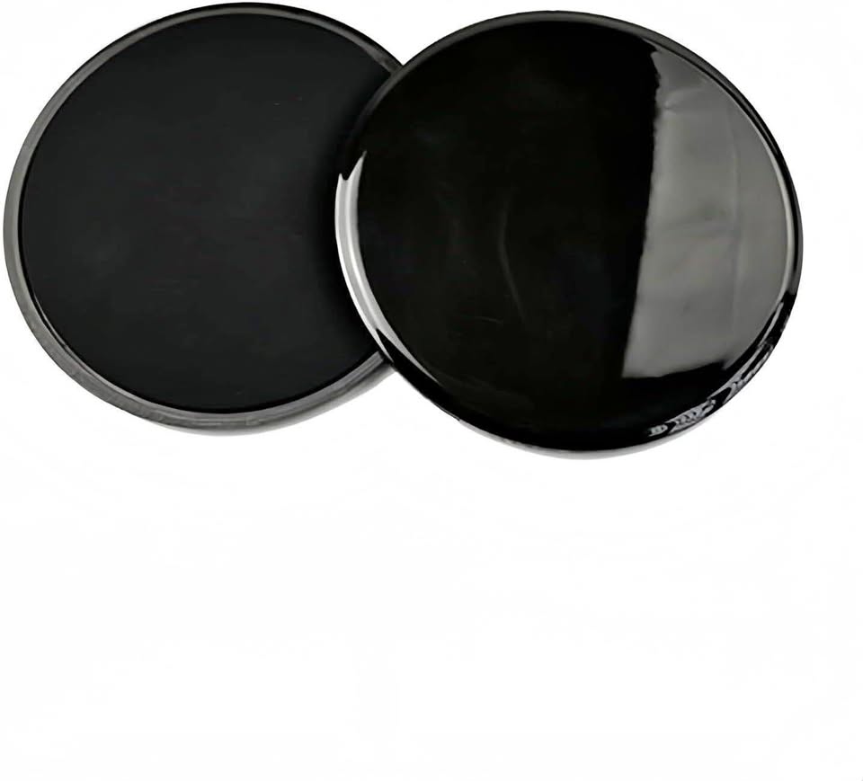 Exercise Core Sliders, Dual Sided Exercise Gliding Discs BLACK