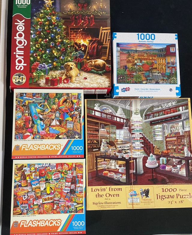 1000 piece jigsaw puzzles (5 puzzles)