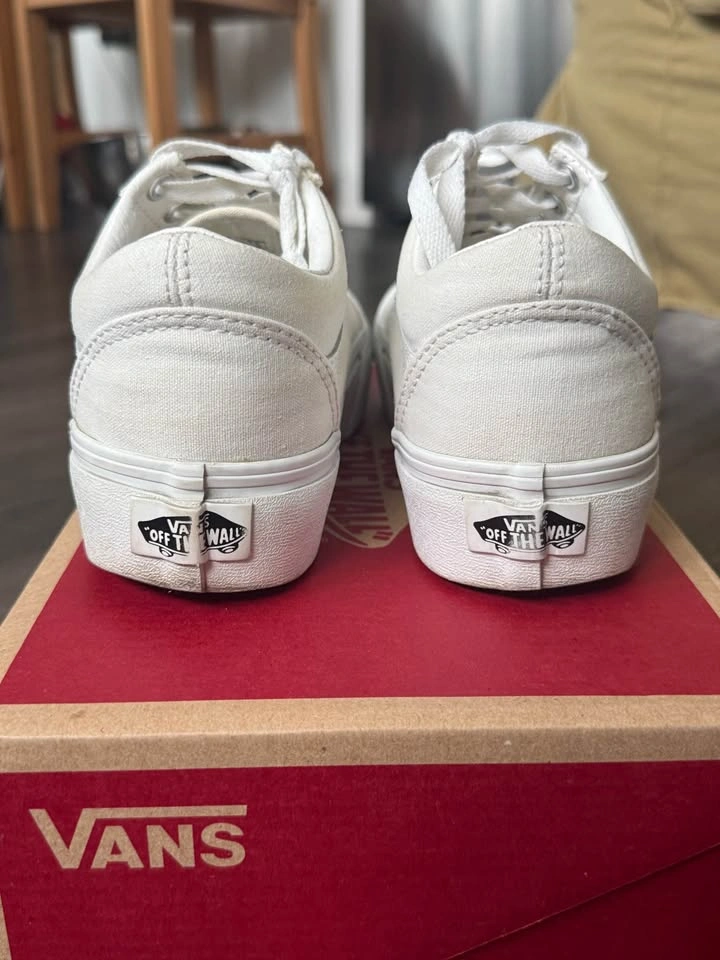 VANS Old Skool Platform Shoes (White) Size W6.5 / M5.0 - photo 5