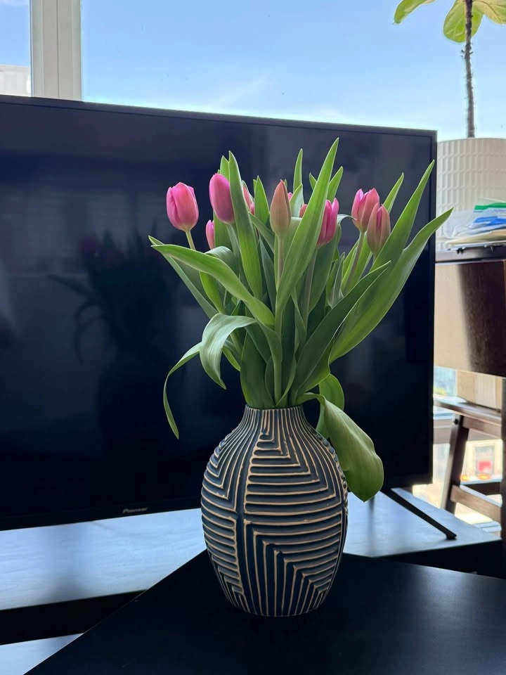 Blue ceramic vase - photo 3