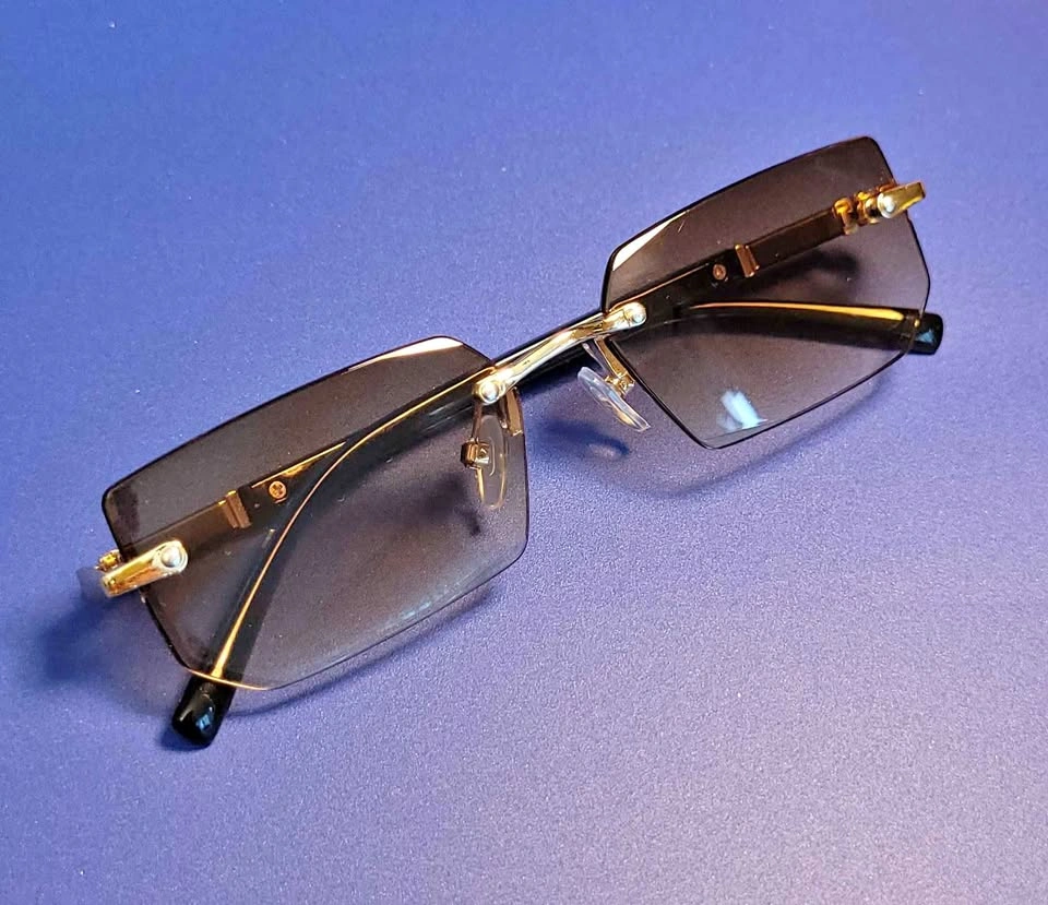 Y2K Rimless Sunglasses - Brown
