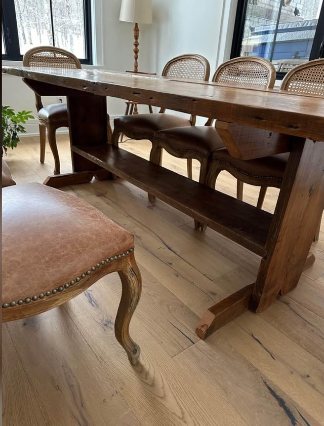 Solid Fir Harvest Dining Table – 9ft Long | Antique, Rustic - photo 2