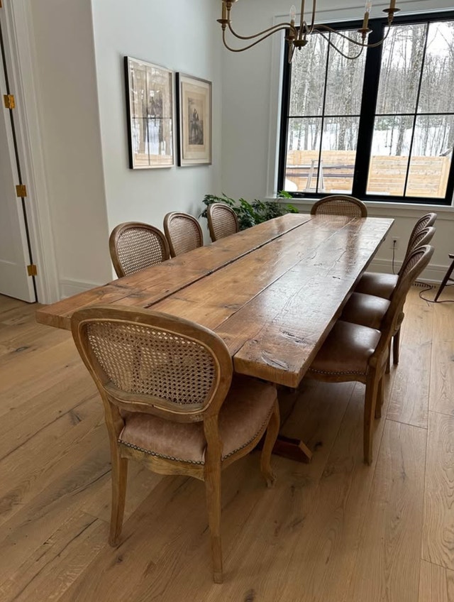 Solid Fir Harvest Dining Table – 9ft Long | Antique, Rustic - photo 3