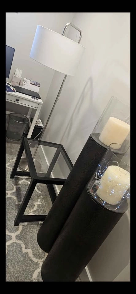 Black Glass Top Side Table - set of 3 - photo 2