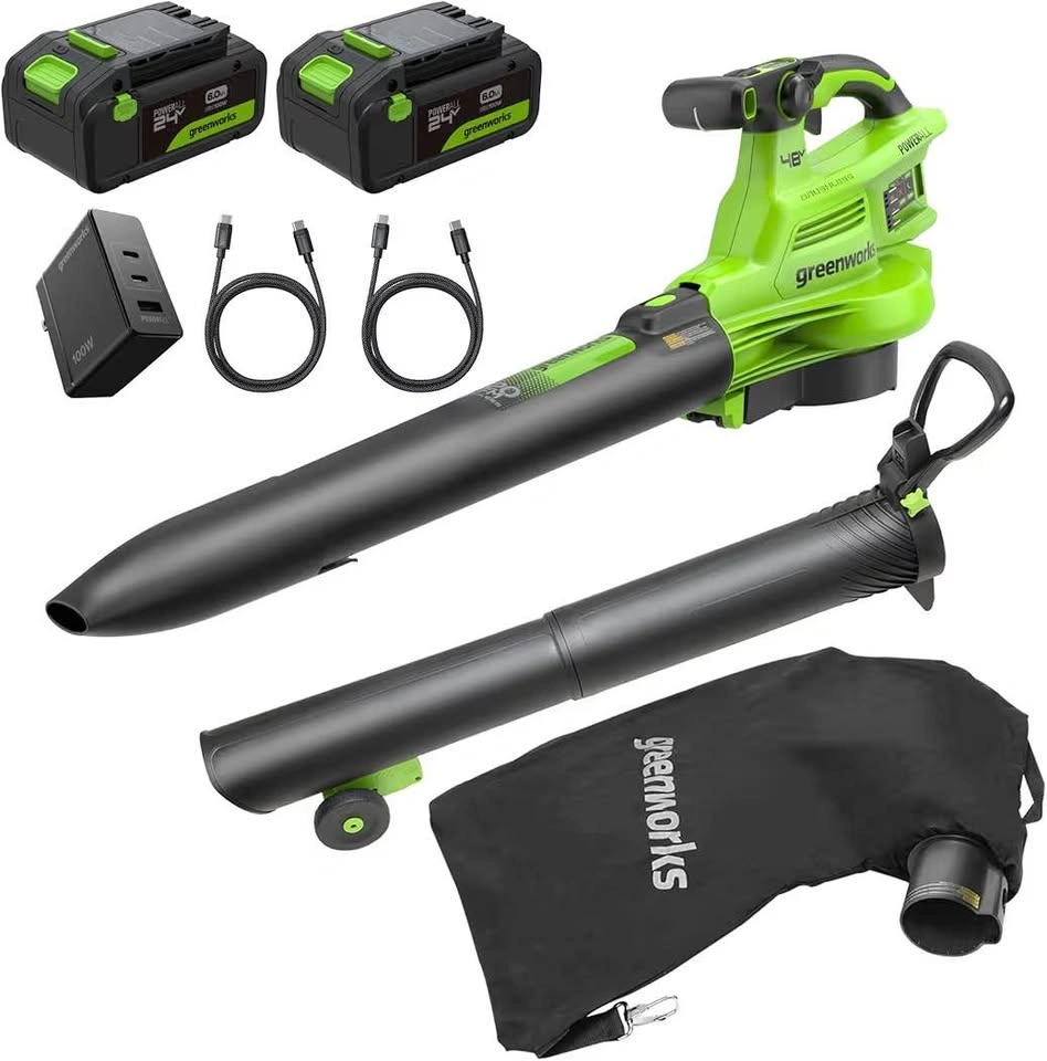 Greenworks 48V (24V x 2) 3-in-1 Brushless Blower Vacuum Mulcher - photo 3