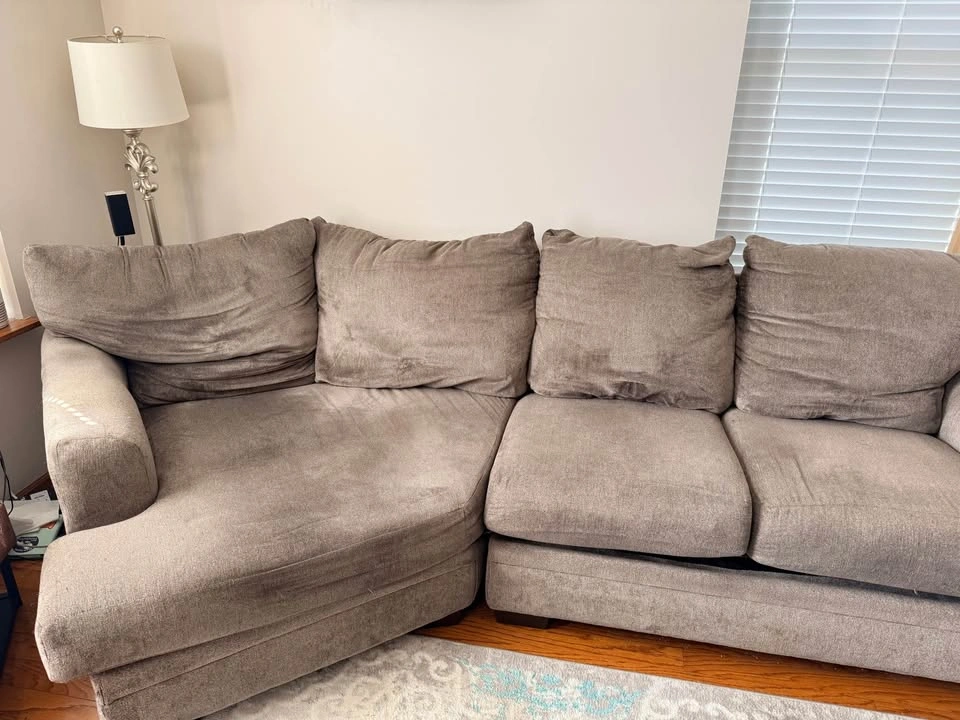 Grey Sectional Sofa with snuggler chaise - photo 3