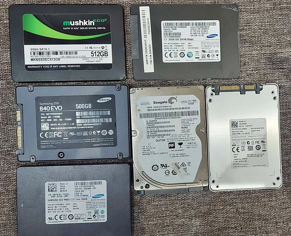 Assorted SSD Storage Drives Bundle