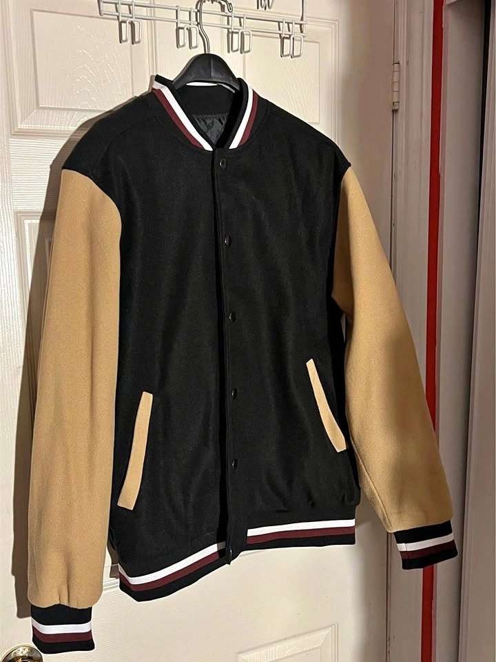 Amazon Beige Varsity Jacket