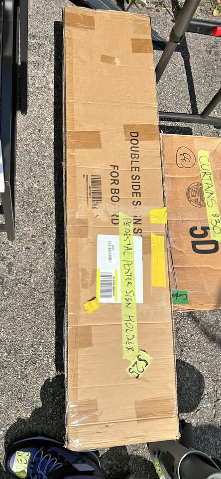 Double sided pedestal sign holder BNIB