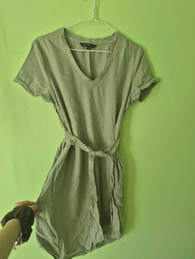 Green Short Sleeve Summer Dress