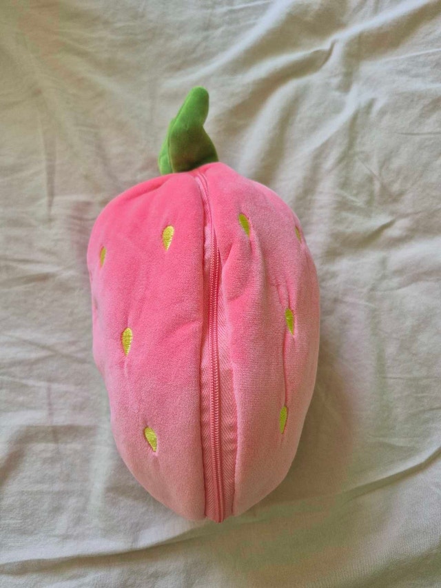 Reversible Pink Strawberry Bunny Plush Toy - photo 4
