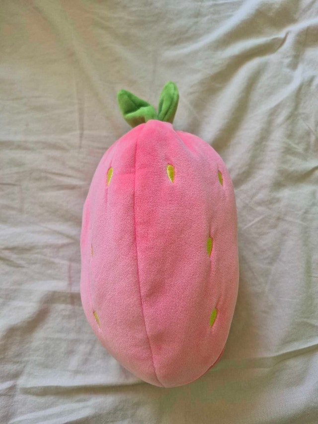 Reversible Pink Strawberry Bunny Plush Toy - photo 5